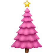 pink christmas tree sticker