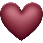 Burgundy heart sticker