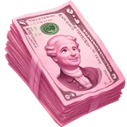 pink money sticker