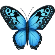 blue butterfly sticker