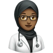 Doctor wears hijab and glasses  sticker