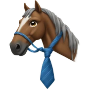 Horse in tie sticker
