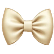 Cream Bow  sticker
