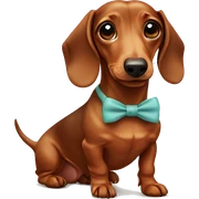 Dachshund with bow sticker