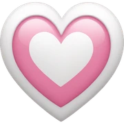 Pink and white heart sticker