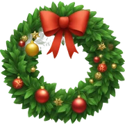 christmas wreath sticker