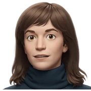 boy with brown hair portrait sticker