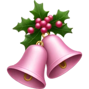 Light pink Christmas bells sticker