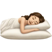 sleeping beauty brunette white girl with a silk pillow sticker