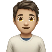 little boy fair skin and dark brown hair  sticker