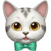 Cat with a bow sticker