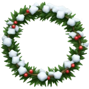 snow and garland sticker