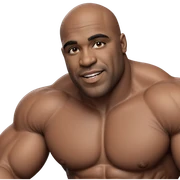 smiling muscular male portrait sticker