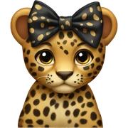 leopard bow sticker