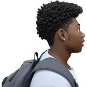dark-skinned boy in white shirt sticker