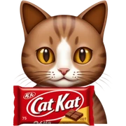 Cat With Eating Kit Kit Chocolate sticker