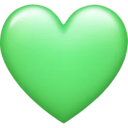 Light green heart sticker