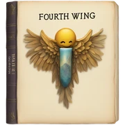 A book titled fourth wing  sticker