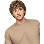 smiling boy with blue eyes sticker