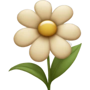 beige flower sticker