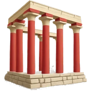 Knossos palace red columns sticker