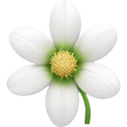 White flower  sticker