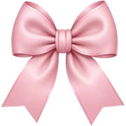 light pink bow on light pink bow sticker
