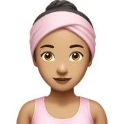 asian yoga girl light pink clothes  sticker