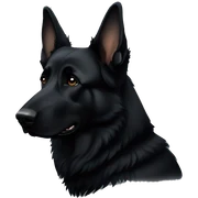 all Black German shepherd  sticker