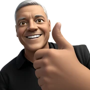 smiling old man in black sticker