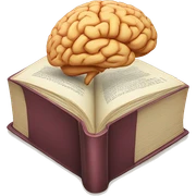 A book opens with a brain drawn inside sticker