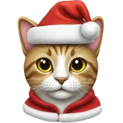 Cat in santa clothes  sticker