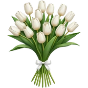 white tulip bouquet  sticker