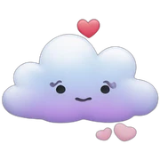 Love clouds sticker
