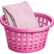 Pink laundry basket sticker
