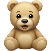 beige teddy bear  sticker
