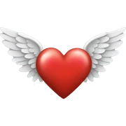 Heart with wings  sticker