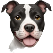 Black and white pitbull sticker