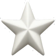 White Christmas star  sticker