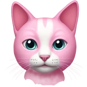 Pink cat sticker