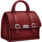 Dark red bag sticker