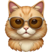 Cat with sunglasses sticker