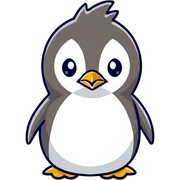 An angry penguin sticker