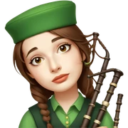 Green Bagpiper sticker