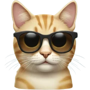 Cat with sunglasses sticker