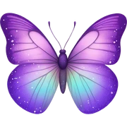 Glittery Pastel purple-gradient butterfly sticker
