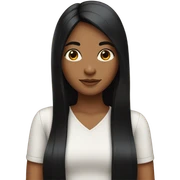 Girl with black hair sticker