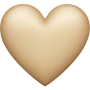 Beige heart sticker