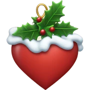 Christmas heart sticker