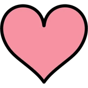 light pink heart sticker